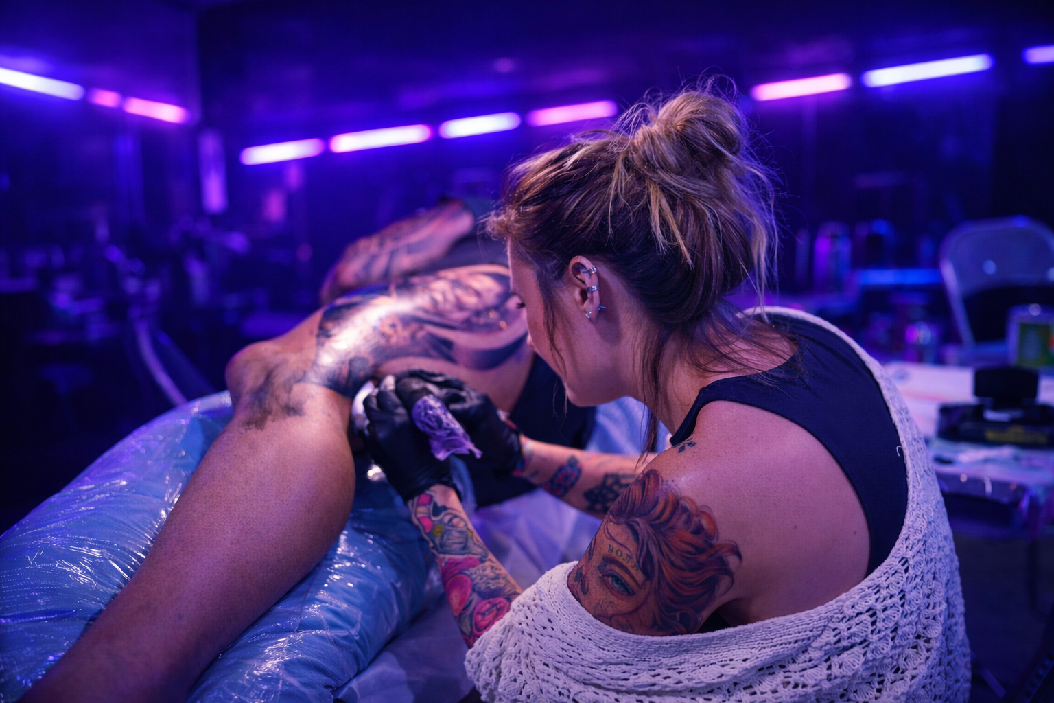 Real tattoo training at Oriana Academy Miami Beach