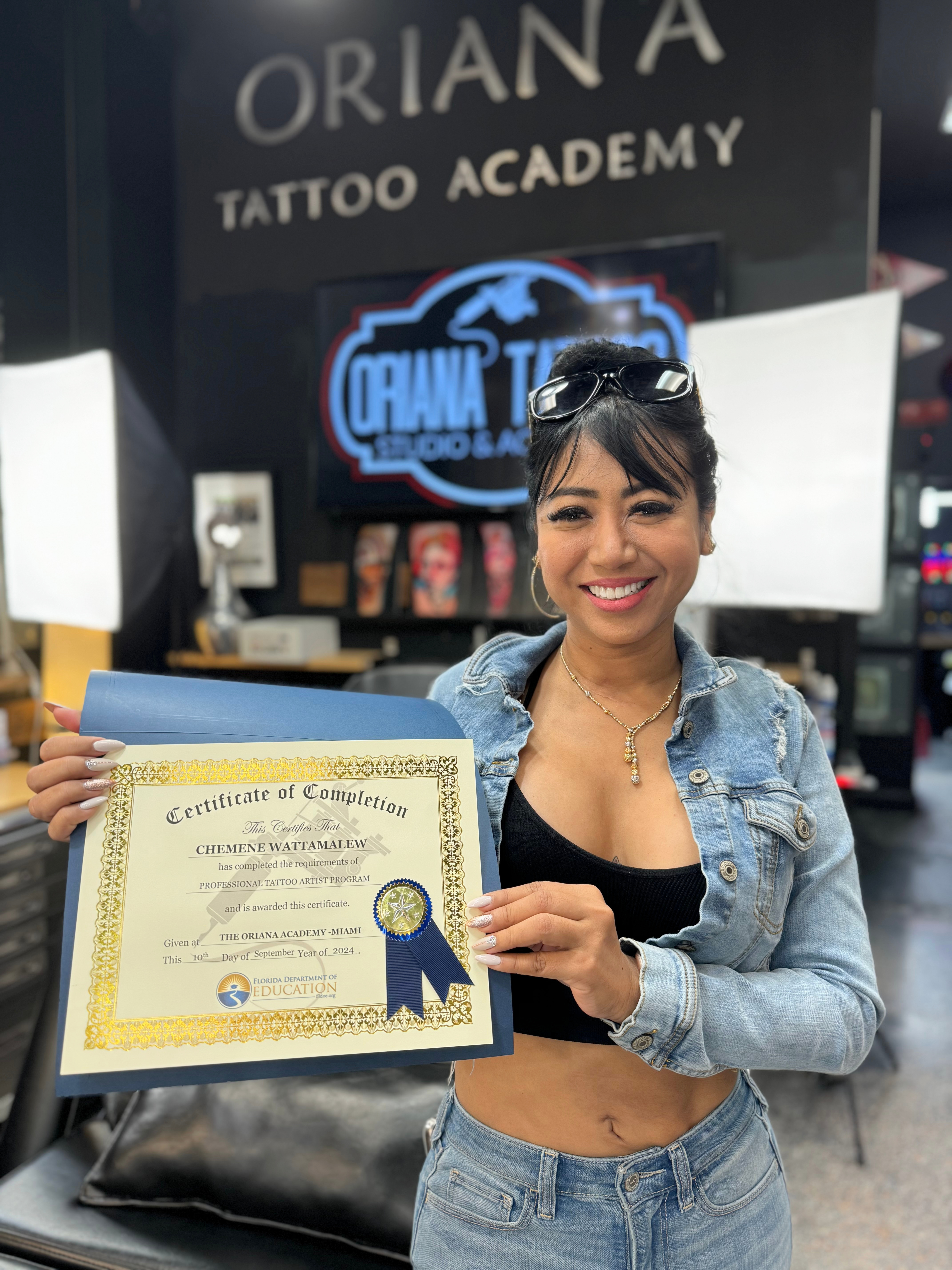 Oriana Academy certificate