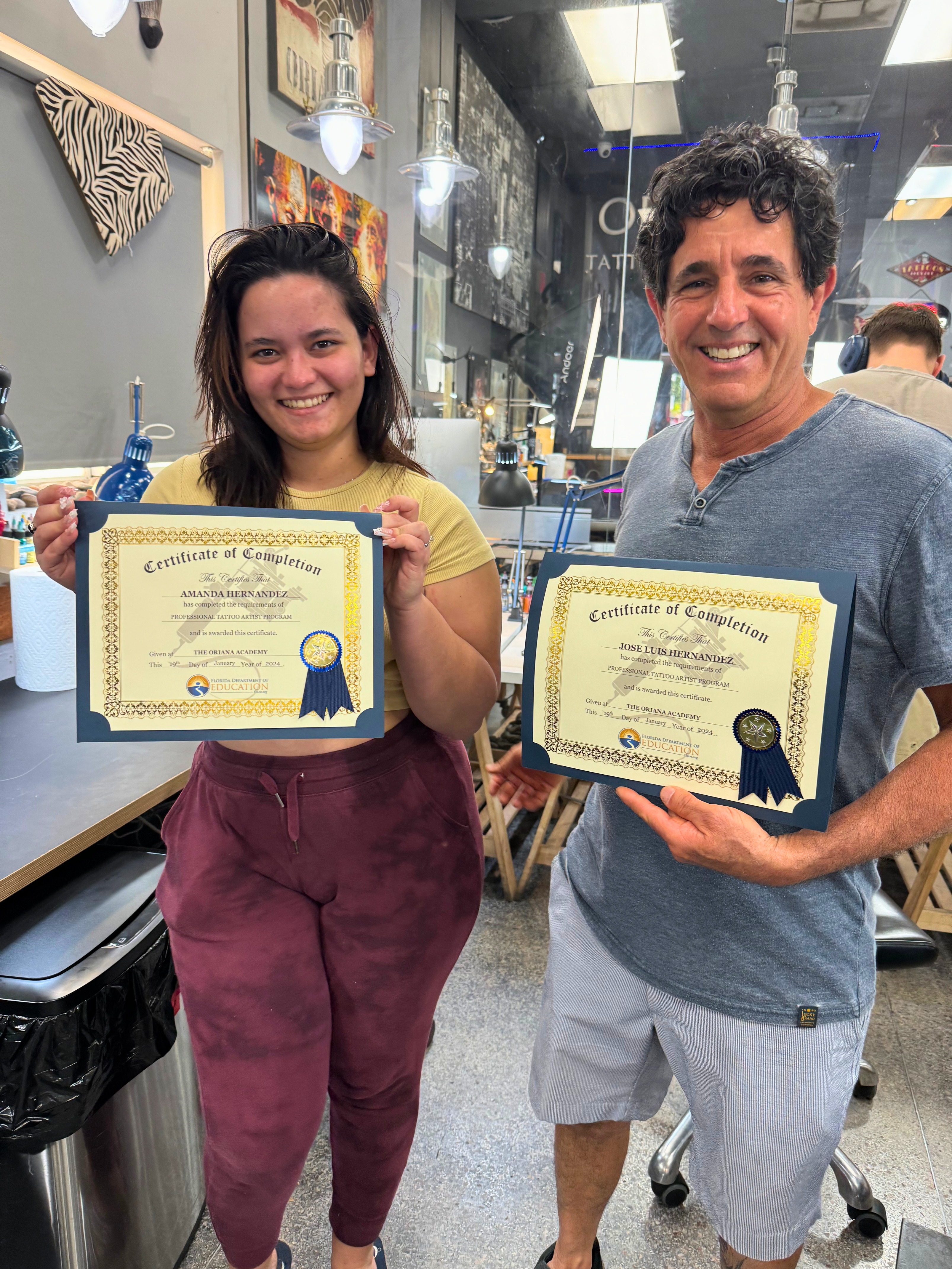 Oriana Tattoo Academy graduation day