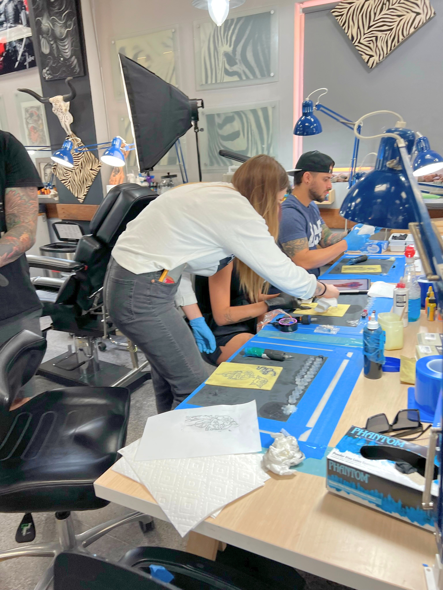 Tattoo training session at Oriana Academy
